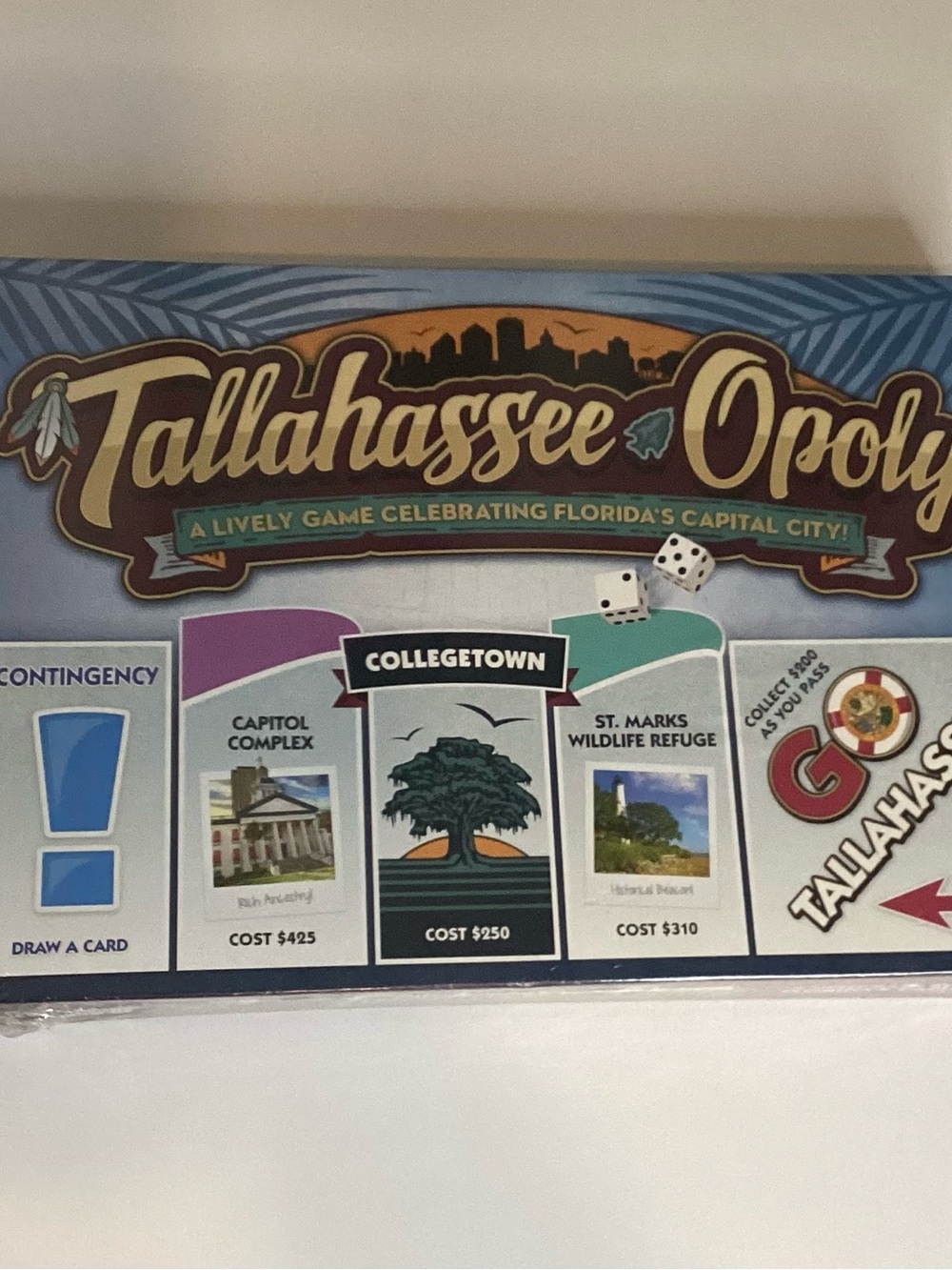 New Sealed Tallahassee Opoly Monopoly Board Game Florida Capital City Family Fun
